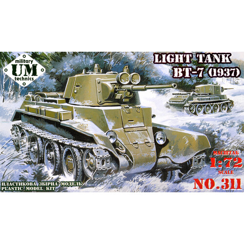 UM-MT 1/72 LIGHT TANK BT-7 (model 1937 ) w/conic turret Plastic Model Kit