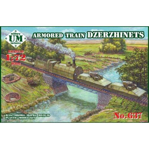 UM-MT 1/72 ARMORED TRAIN "DZERZHINETS" Plastic Model Kit