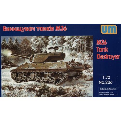 Unimodels 1/72 M36 Tank Destroyer Plastic Model Kit