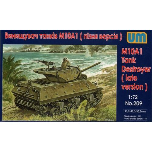 Unimodels 1/72 M10A1 Tank destroyer Plastic Model Kit