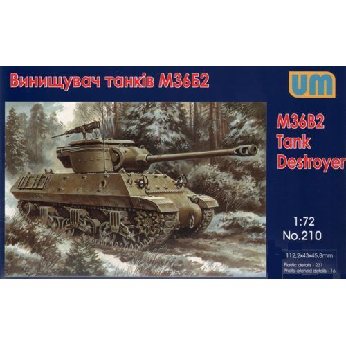 Unimodels 1/72 M36B2 Tank destroyer Plastic Model Kit