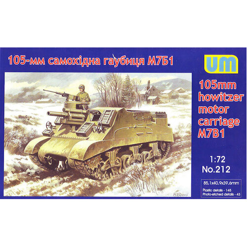 Unimodels 1/72 105mm GMC M7B1 Plastic Model Kit