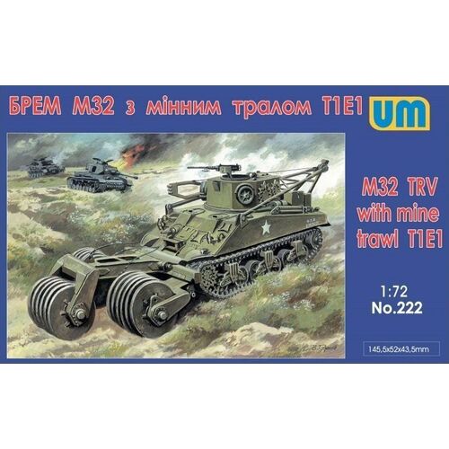 Unimodels 1/72 M32 TRV with minr trawl T1E1 Plastic Model Kit