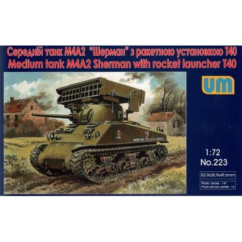 Unimodels 1/72 Tank M4?2 with T-40 Rocket Launcher Plastic Model Kit