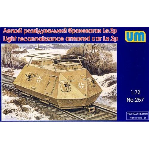 Unimodels 1/72 Light reconnaissance armored car Le.Sp Plastic Model Kit