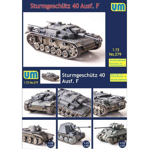 Unimodels 1/72 Sturmgeschutz 40 Ausf F Plastic Model Kit