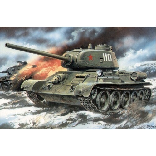 Unimodels 1/72 WWII MEDIUM TANK T-34/85 (model 1944 ) Plastic Model Kit