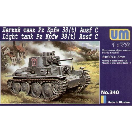 Unimodels 1/72 Light Tank PzKpfw 38 (t) Ausf.C Plastic Model Kit