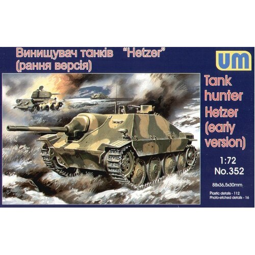 Unimodels 1/72 HETZER (early version ) Plastic Model Kit