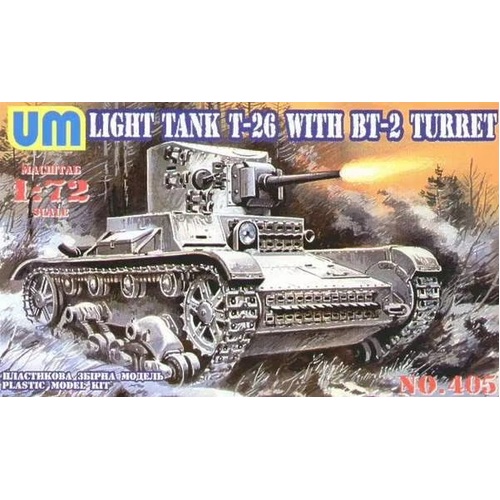 Unimodels 1/72 Light tank T-26/BT-2 Plastic Model Kit