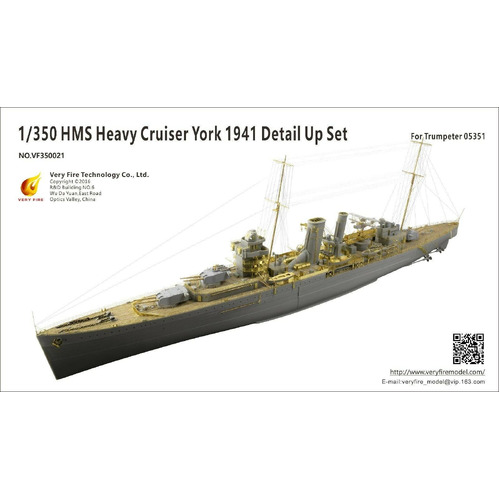 Very Fire 1/350 HMS York Detail Up Set (For Trumpeter 05351)