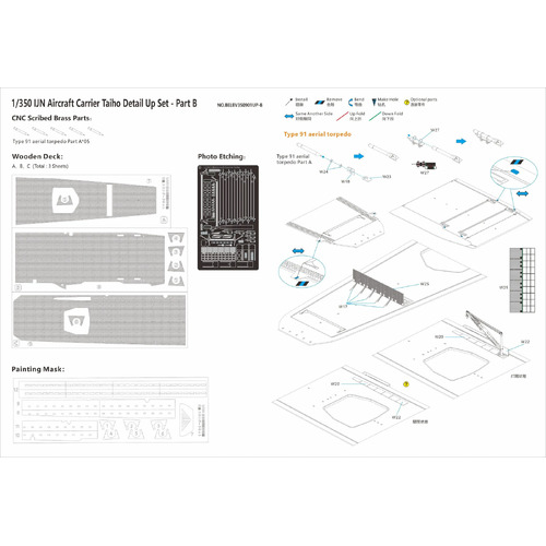 Very Fire 1/350 IJN Aircraft Carrier Taiho Detail Up Set - Part B