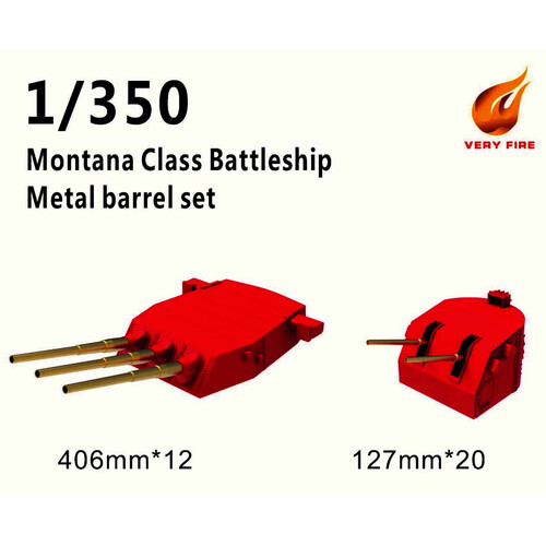 Very Fire 1/350 USS Montana metal barrel set (406mm*12,127mm*20)