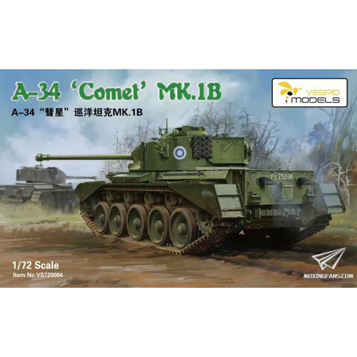 Vespid 1/72 Cruiser Tank A34 'COMET' Mk.IB Plastic Model Kit