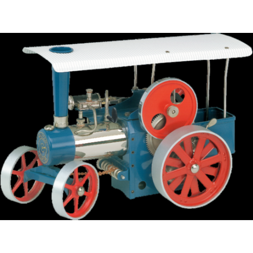 Wilesco D 495 Steam Traction Engine blue, with RC control