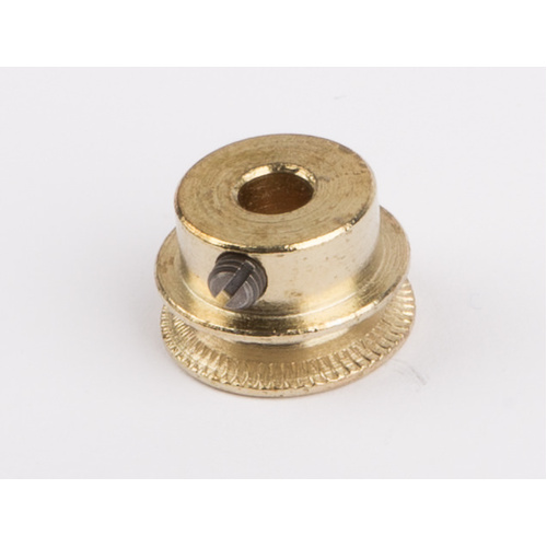 Wilesco Grooved Pulley. Polished Brass. 14 Mm Diameter