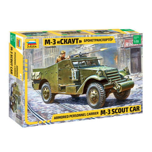 Zvezda 1/35 M-3 Armored Scout Car Plastic Model Kit