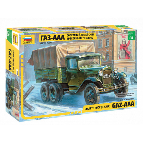 Zvezda 1/35 GAZ-AAA Soviet Truck (3-axle) Plastic Model Kit