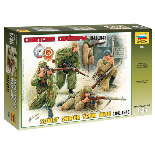 Zvezda 1/35 Soviet Sniper Team Plastic Model Kit