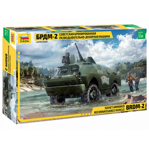 Zvezda 1/35 BRDM-2 Soviet armored reconnaissance vehicle Plastic Model Kit