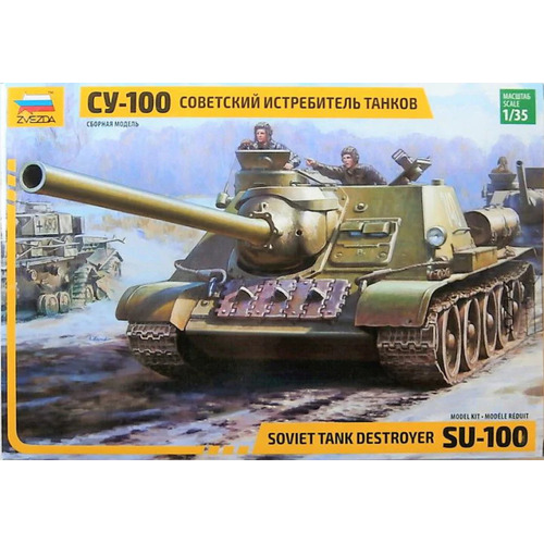 Zvezda 1/35 Soviet S.P.Gun SU-100 (new molds) Plastic Model Kit