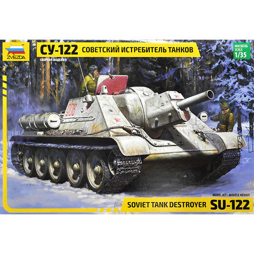 Zvezda 1/35 SU-122 Self Propelled Gun Plastic Model Kit