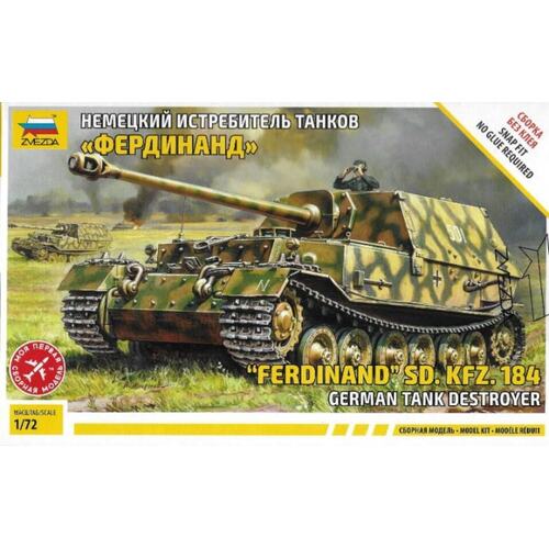 Zvezda 1/72 Ferdinand Sd.Kfz.184 Plastic Model Kit