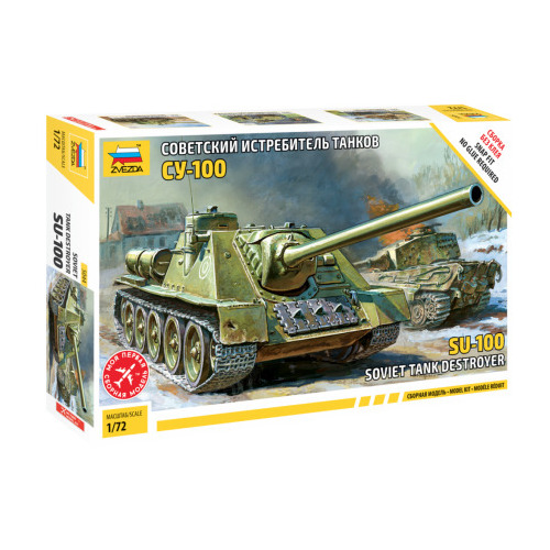 Zvezda 1/72 Soviet Self-propelled Gun SU-100 Plastic Model Kit