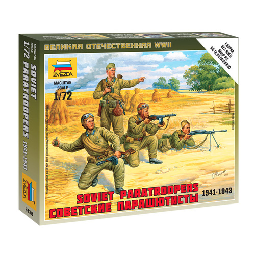 Zvezda 1/72 Soviet Paratroops Plastic Model Kit