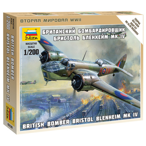 Zvezda 1/200 British Bomber Bristol Blenheim IV Plastic Model Kit