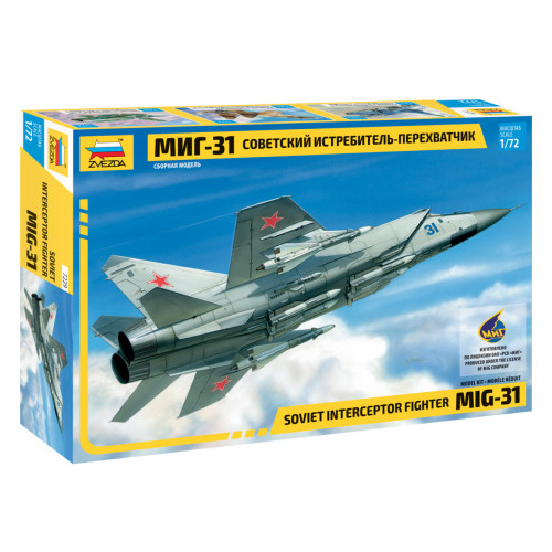 Zvezda 1/72 MIG-31 Soviet Interceptor Plastic Model Kit