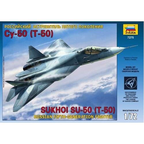 Zvezda 1/72 Sukhoi T-50 Russian Stealth Fighter Plastic Model Kit