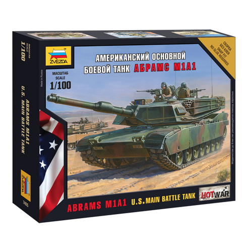 Zvezda 1/100 Abrams M1 A1 Plastic Model Kit