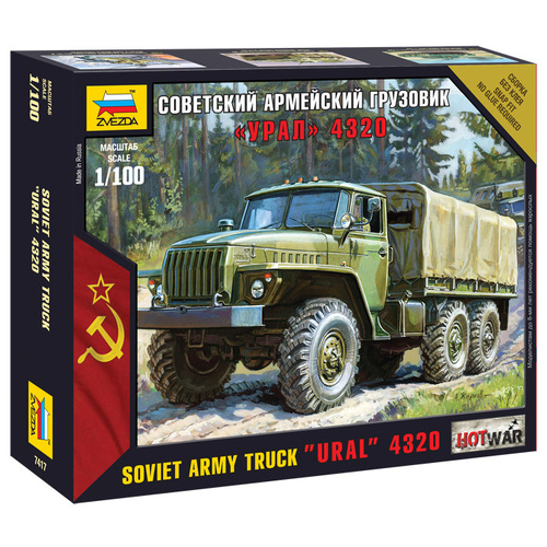 Zvezda 1/100 Ural truck Plastic Model Kit