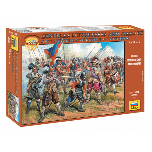 Zvezda 1/72 Austrian Musketeers (re-release) Plastic Model Kit