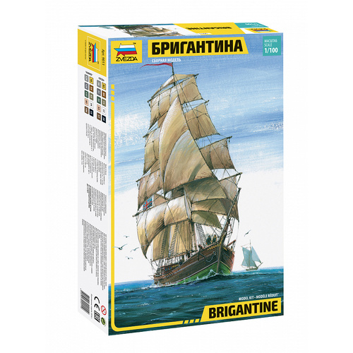 Zvezda 1/100 English Brigantine (RR) Plastic Model Kit